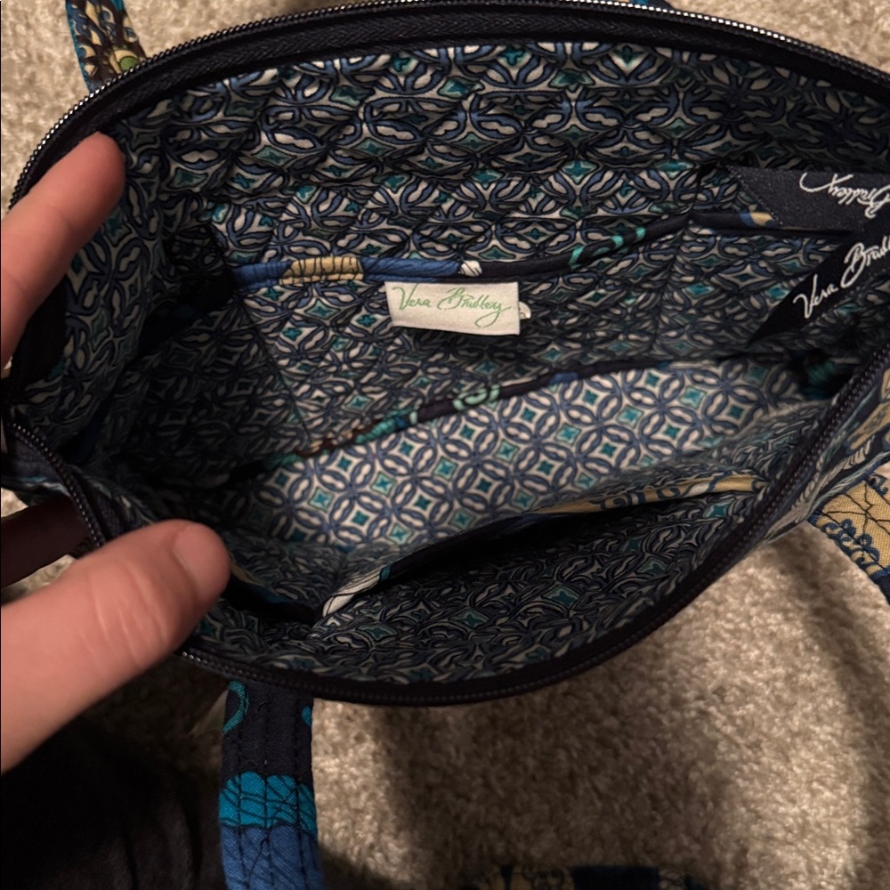 NWT Vera Bradley Mod Floral Blue Little Betsy Bag - Picture 4 of 5